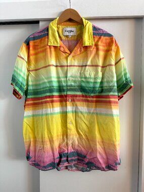 Corridor Sunset Gradient Lyocell Shirt, XL